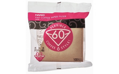 ハリオサイエンス（株）  VCF-03-100M  ＨＡＲＩＯ　Ｖ６０用ペーパーフィルター０３Ｍ　１００枚入り