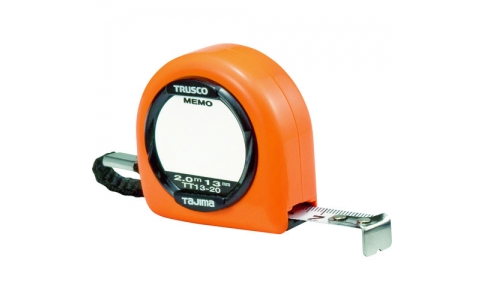 トラスコ中山（株）  TT13-20  ＴＲＵＳＣＯ　メモプレート付コンベックス　フリータイプ　１３ｍｍ幅　２．０ｍ