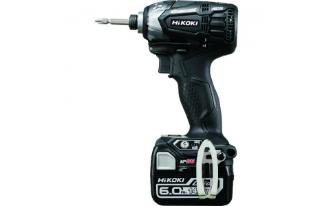 工機ホールディングス（株）  WH14DDL2-2LYPK-B  ＨｉＫＯＫＩ　１４．４Ｖコードレスインパクトドライバ　６．０Ａｈ　ブラック