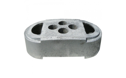 （株）グリーンクロス  1104700302  グリーンクロス　フェンス用鋳物ベース（メッキ）