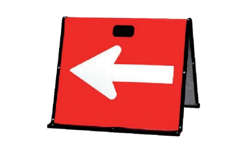 ユニット（株）  386-09  ユニット　折りたたみ式小型矢印板　アルミ　５３０×６１０×５２０