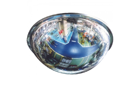 ユニット（株）  869-37  ユニット　ドームミラー　ミラー／アクリル・枠／アルミ　５２０Ф×２２０