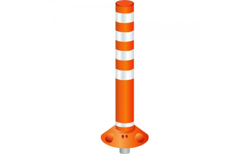 （株）グリーンクロス  6300004051  グリーンクロス　ラウンドポスト２５０着脱一本脚ＲＰ－Ｕ１０００－２５オレンジ