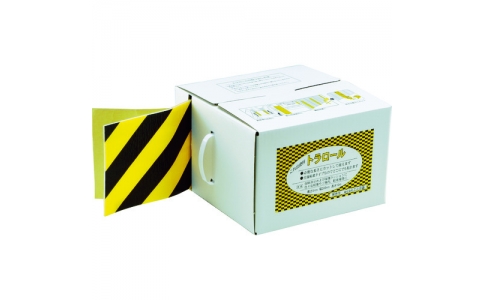 日東エルマテリアル（株）  TR-200-10-5T  日東エルマテ　安全クッション　トラロール　５ｍｍ×２００ｍｍ×１０ｍ　黄／黒