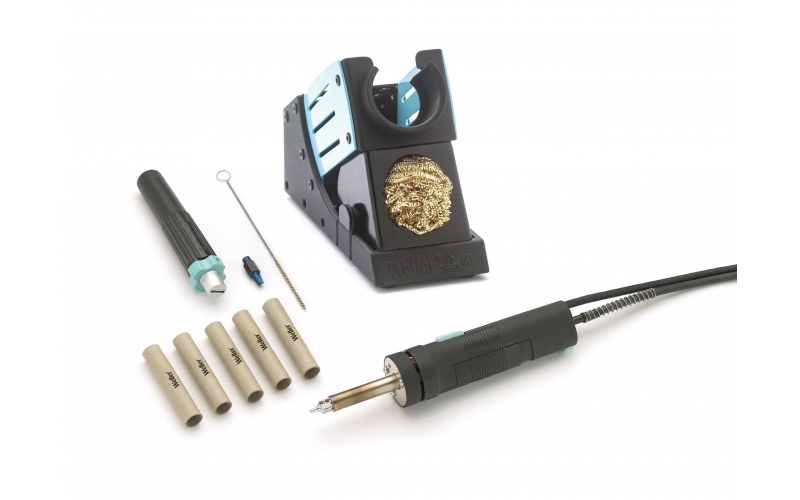 Weller DXV 80 Set Inline desoldering iron for vertical applications, with safety rest.