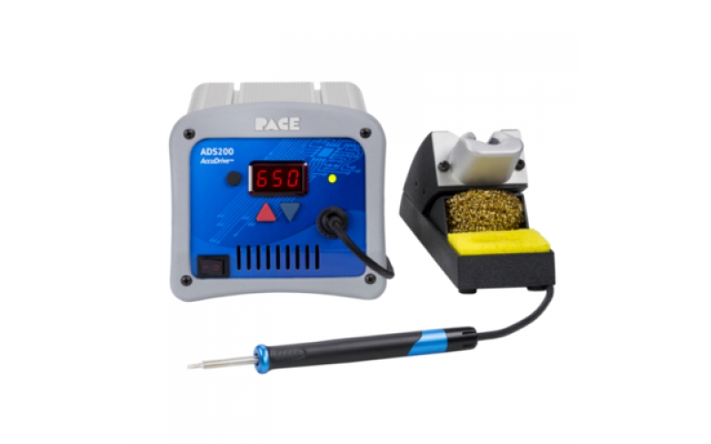 PACE ADS200 AccuDrive® Production Soldering Station with TD-200 Tip-Heater Cartridge Iron & Instant SetBack Tool Stand