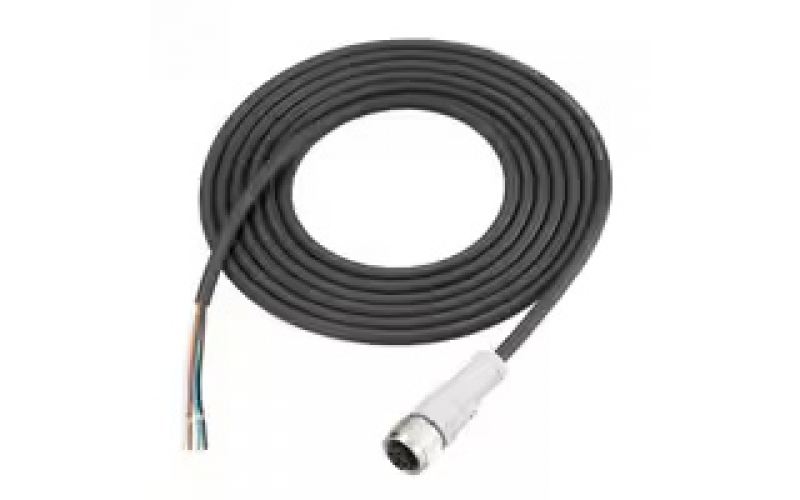 KEYENCE OP-87636 Connector Cable M12, Straight, 2 m, Oil-resistant