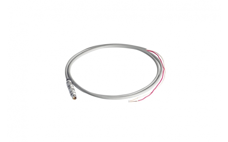 KYOWA P-79 2-pin LEMO connector to 2 conductors, pre-soldering at the cable tip