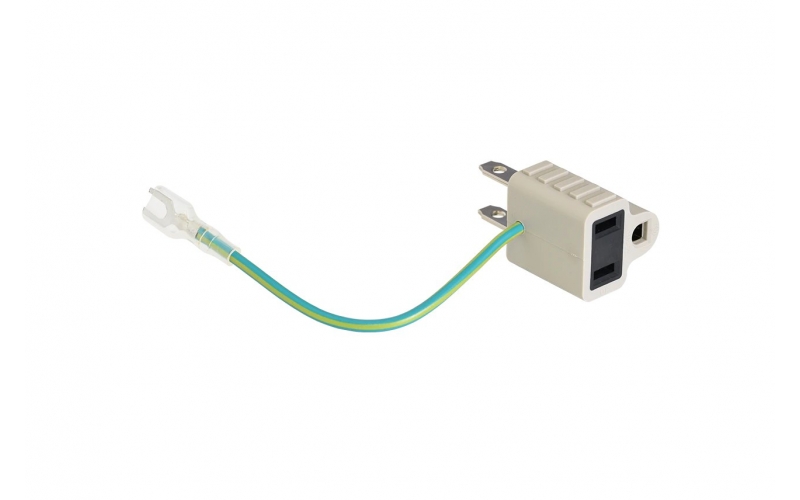 KYOWA 2-pin conversion plug with grounding crimp-style terminal