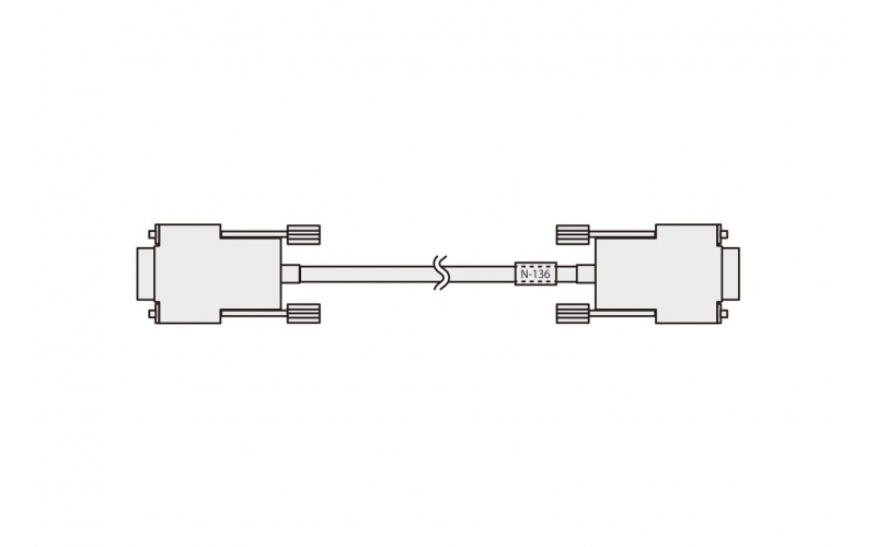 KYOWA N-136 9-pin female D-sub to 9-pin male D-sub RS-485 communication