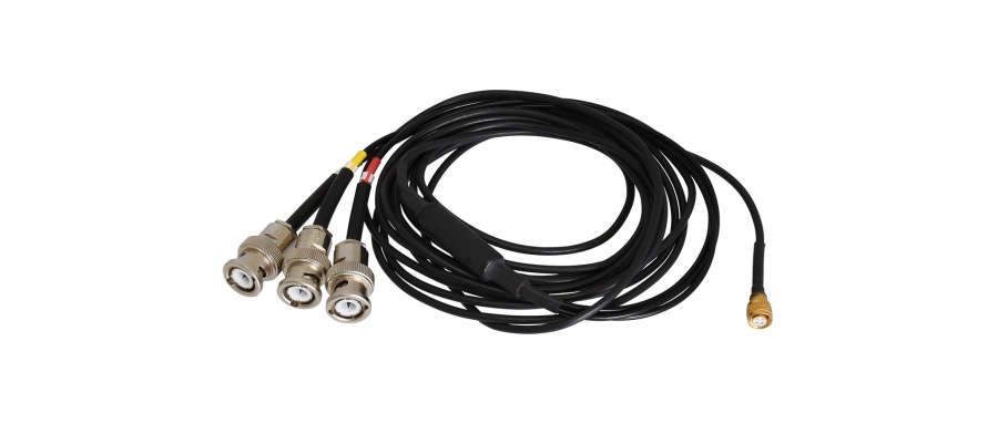 KYOWA SA12ZSC-01B 4-pin connector DP-45-1 (female) to BNC plug ×3