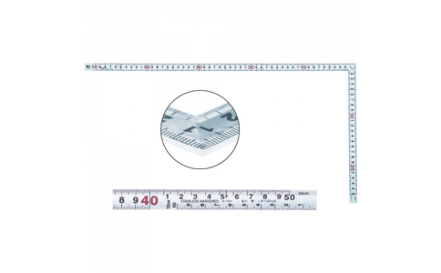 トラスコ中山（株）  TK-502C  ＴＲＵＳＣＯ　【売切り廃番】ＴＲＵＳＣＯ　曲尺シルバー　角厚　サイズ５０ｃｍ