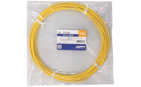 因幡電機産業（株）  IV   3.5 SQ YEL 100M JP  ＪＡＰＰＹ　ビニル絶縁電線