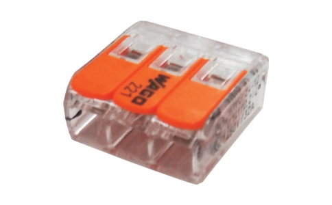 因幡電機産業（株）  WFR-3BP-JP  ＪＡＰＰＹ　ワンタッチコネクタ　クリアタイプ　８個入　電線数３本