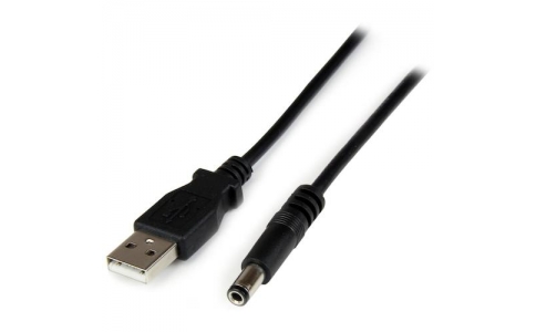 ＳＴＡＲＴＥＣＨ．ＣＯＭ社  USB2TYPEN1M  スターテック　ＵＳＢケーブル／Ａ　－　５Ｖ　ＤＣプラグ／１ｍ／タイプＮコネクター／ブラック