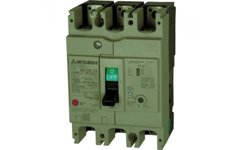三菱電機（株）  NV125CV3P100A100-440V1.2.500MA  三菱電機　漏電遮断器　ＮＶ－Ｃシリーズ（経済品）　フレーム１００Ａ