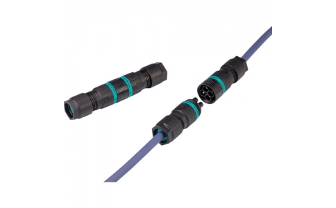 （株）タカチ電機工業  THB387L-5P  タカチ　ＵＬ認証　防水中継コネクタ