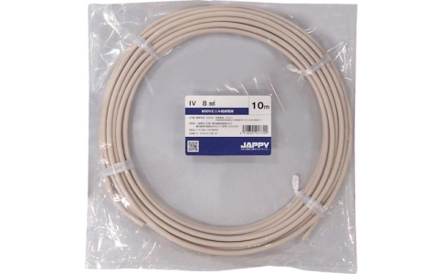 因幡電機産業（株）  IV   8 SQ WHT 15M JP  ＪＡＰＰＹ　ビニル絶縁電線
