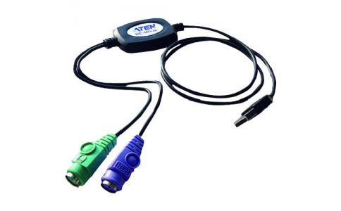 ＡＴＥＮジャパン（株）  UC10KM  ＡＴＥＮ　ＫＶＭスイッチ　ＰＳ／２　ｔｏ　ＵＳＢキーボード・マウス変換器／９０ｃｍ