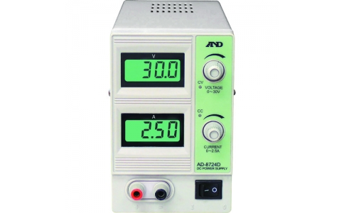 （株）エー・アンド・デイ  AD8724D-00A00  Ａ＆Ｄ　直流安定化電源　ＡＤ８７２４Ｄ（３０Ｖ－２．５Ａ）　一般（ＩＳＯ）校正付（検査成績書＋トレサビリティ体系図）