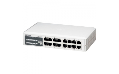 （株）バッファロー  LSW3-TX-16NP  バッファロー　１０／１００Ｍ　スイッチングハブ　プラスチック筐体／電源内蔵モデル　１６ポート