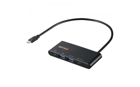 （株）バッファロー  BSH4U500C1PBK  バッファロー　ＵＳＢ３．１Ｇｅｎ２バスパワー４ポートＰＤ対応ハブ　ブラック