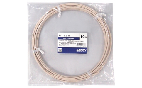 因幡電機産業（株）  IV   3.5 SQ WHT 15M JP  ＪＡＰＰＹ　ビニル絶縁電線