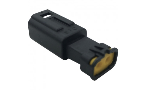 トラスコ中山（株）  P-CE01A5-02B0-01  ＴＲＵＳＣＯ　防水コネクタ　ソケットハウジング　２芯　中継用（１０個入）　被覆外径φ１．７～２．３　黒