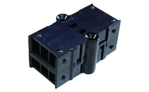 （株）ニチフ  NPJ B02-3P  ニチフ　プラグジョイントコネクタ　ターミナルブロック（分岐）（５個入）　黒　適合電線（単線）１．６・２．０ｍｍ