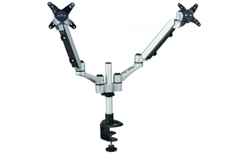 （株）キングジム  ARM220-SL  キングジム　モニターアーム（２面垂直タイプ）