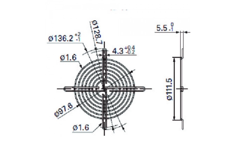 山洋電気（株）  109-1104H  ＳａｎＡＣＥ　フィンガーガード　（φ１５０用　吸込側）