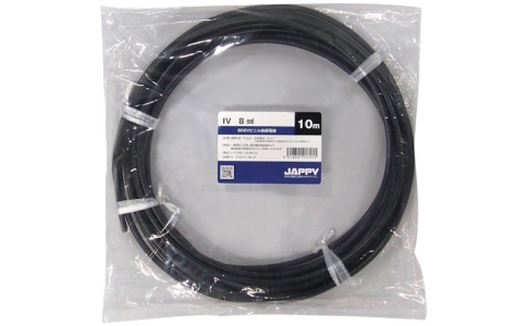 因幡電機産業（株）  IV   8 SQ BLK 15M JP  ＪＡＰＰＹ　ビニル絶縁電線