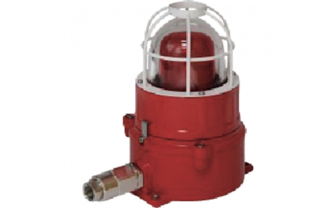 島田電機（株）  IECW-M2F-B  島田　防爆型ＬＥＤ警告灯（点滅）ＡＣ１００～２４０Ｖ　青色　防塵防水ＩＰ５４