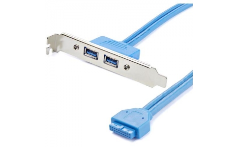 ＳＴＡＲＴＥＣＨ．ＣＯＭ社  USB3SPLATE  スターテック　ＵＳＢ増設アダプター／ＰＣケース用／２ｘ　Ａメス　－　２０ピン　ＩＤＣ／ＵＳＢ　３．０
