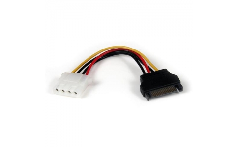 ＳＴＡＲＴＥＣＨ．ＣＯＭ社  LP4SATAFM6IN  スターテック　ＰＣ電源ケーブル／ＬＰ４　－　ＳＡＴＡ変換／１５ｃｍ／４－１５ピン／オス・メス