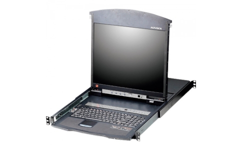 ＡＴＥＮジャパン（株）  KL1508ANJJS  ＡＴＥＮ　ＫＶＮドロワー　８ポート／１９インチＬＣＤ／デュアルスライド／ショートレール