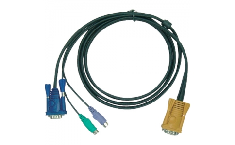 ＡＴＥＮジャパン（株）  2L-5201P  ＡＴＥＮ　ＰＳ／２　ＫＶＭケーブル　ＳＰＨＤタイプ　１．２ｍ