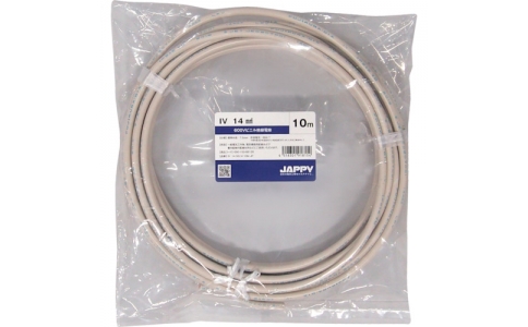 因幡電機産業（株）  IV  14 SQ WHT 5M JP  ＪＡＰＰＹ　ビニル絶縁電線