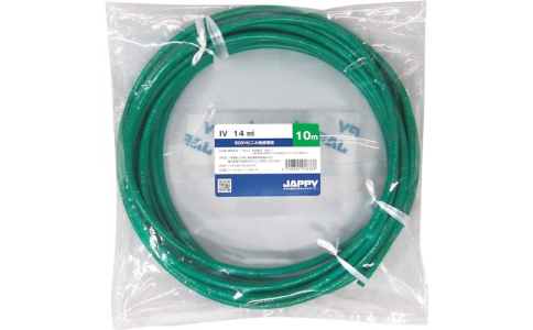因幡電機産業（株）  IV  14 SQ GR 10M JP  ＪＡＰＰＹ　ビニル絶縁電線