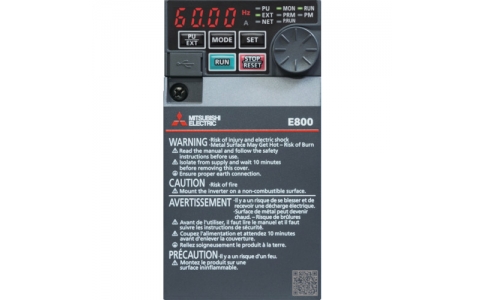 三菱電機（株）  FR-E820-0.1K-1  三菱電機　インバータ　ＦＲＥＱＲＯＬ－Ｅ８００シリーズ　三相２００Ｖ