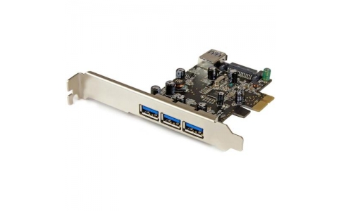 ＳＴＡＲＴＥＣＨ．ＣＯＭ社  PEXUSB3S42  スターテック　ＵＳＢ増設カード／ＰＣＩｅ　２．０　－　１ｘ　ＵＳＢ－Ａ内部　＋　３ｘ　ＵＳＢ－Ａ外部／５Ｇｂｐｓ