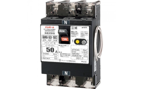 テンパール工業（株）  U5301EC3030V  テンパール　テンパール工業　ＧＢＵ－５３・１ＥＣ　３０Ａ　３０ＭＡ　単３中性線欠相保護付漏電遮断器　過電圧検出リード線付