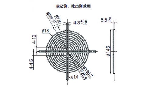 山洋電気（株）  109-719  ＳａｎＡＣＥ　フィンガーガード　（□１４０用　吸込側、吐出側兼用）