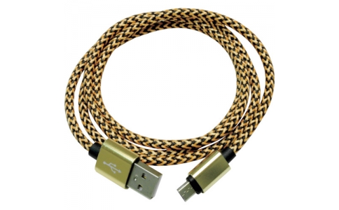 （株）ワールドツール  2032000005929  アストロプロダクツ　スマートフォン　各種用　急速充電ケーブル　ゴールド　１ｍ