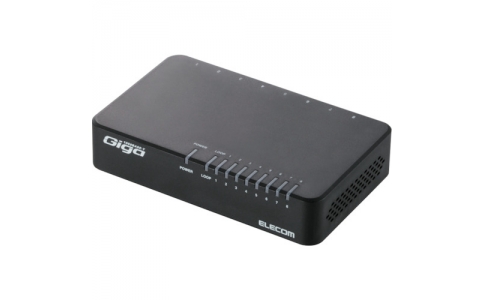 エレコム（株）  EHC-G08PA2-B  エレコム　１０００ＢＡＳＥ－Ｔ対応スイッチングハブ