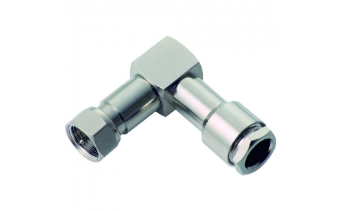 ジェフコム（株）  LFCN-3CTL  デンサン　同軸Ｌ型コネクター（圧着レスタイプ）