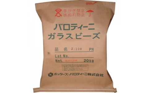 （株）ニッチュー  J-120  ニッチュー　エアーブラストマシン用研削材　ガラスビーズ（２０ＫＧ入）