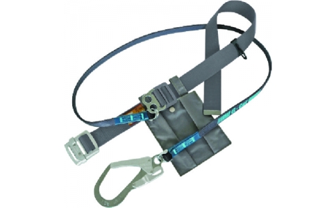 藤井電工（株）  G-593-SL1-BP  ツヨロン　Ｇカット安全帯　銀色　軽量　Ｗ２１．５衝撃吸収グレーストラップ付