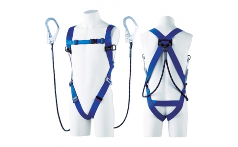 藤井電工（株）  R-502-2OH-OR-BX  ツヨロン　ワンハンドリトラツインランヤード　フルハーネス安全帯