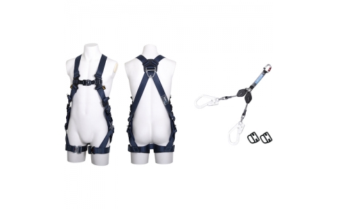 藤井電工（株）  TH520H2CR93SVOTBLBKM2R23SGBX  ツヨロン　ＺＥＲＯ－Ｇハーネス　Ｍサイズ　ＳＧ　コルトリトラ２本式ランヤード付